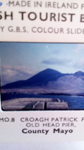 Photographic Slide. Croagh Patrick from Old Head Pier.