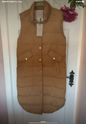 gilet Bnwt Freequent brand mustard gilet size small