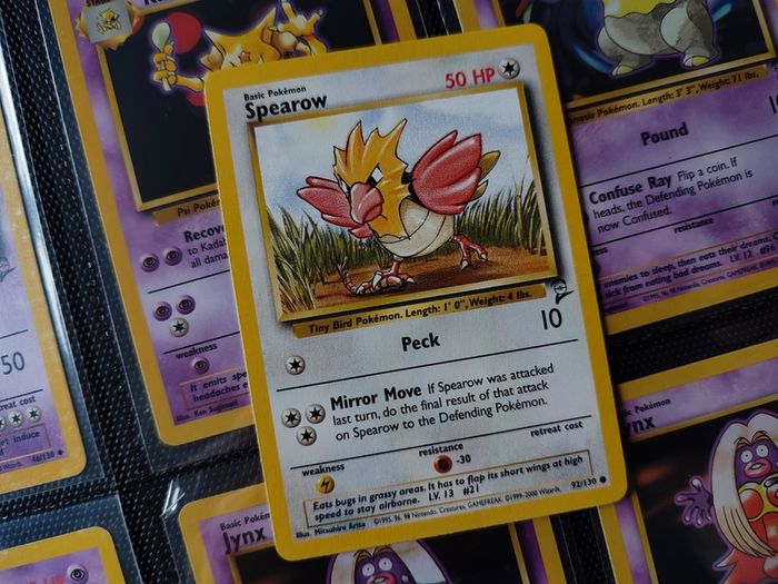 Spearow ! Lovely Near Mint Condtion ! from Base Set 2 ! 2000 ! by Pokemon Card !