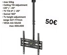 Tv Ceiling Tilt Swivel Adjustable TV Mount Bracket 37 - 75"