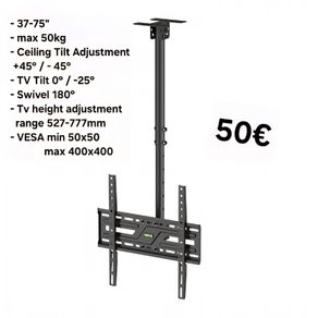 Tv Ceiling Tilt Swivel Adjustable TV Mount Bracket 37 - 75"