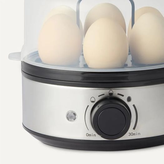 Basics Electric Egg Cooker, Boiler and Poacher, 7-Egg Capacity, BPA Free, Black