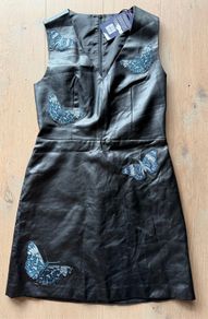 Forest faux leather dress: Oasis size 12
