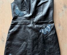 Forest faux leather dress: Oasis size 12