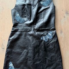 Forest faux leather dress: Oasis size 12