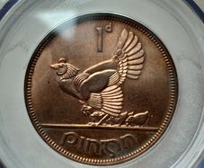 Proof Ireland 1d Penny 1968 Very Scarce in this Grade and colour