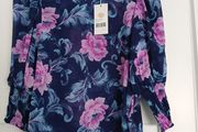 Flower design top, Marc Angelo, size 12, new with tag