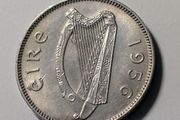 Irish Sixpence 1958.