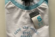 Slogan Crop T-shirt: Small or suit girls/teenager