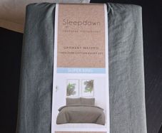 Sage green Super King 100% cotton Duvet Set