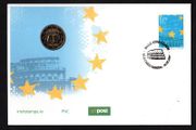 2017 Ireland Treaty of 50th Anniversary of the Treaty of Rome Commemorative Stamp Philatelic Numismatic Cover (PNC) with E2 Treaty of Rome coin First Day Cover (FDC) cancel
