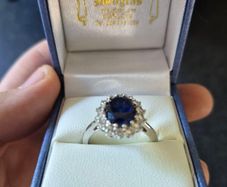 Sterling Silver Sapphire Ring