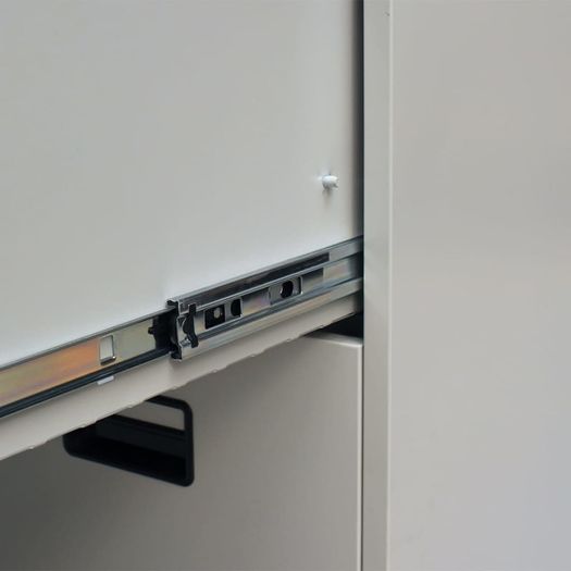 File Cabinet with 3 Drawers Grey 102.5 cm Steel