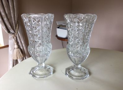 Vintage Glass Vases X 2 ( Reduced)