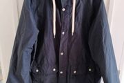 GAP ladies jacket coat with hood and zip and clip button closure in very good condition with no issues see last three photos for exact measurements size large FREE STANDARD POSTAGE INCLUDED