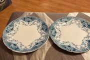 Plates x 2 with Wall Hangers - Argyle Burslem