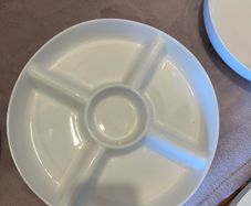 3 white serving dishes from Dunnes