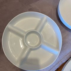 3 white serving dishes from Dunnes