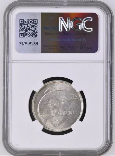 Ireland 1941 | Florin | Irish 2 Shillings | Salmon | KM.15 | MS 62