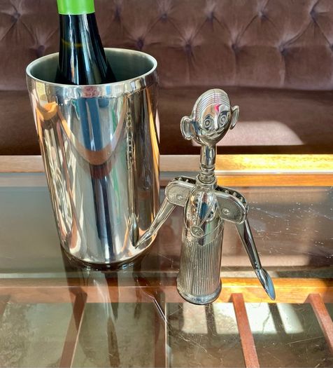 Vintage Italian Pierre the Sommelier Silverplate Corkscrew Wine Bottle Opener