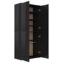 Shoe Cabinet High Gloss Black 80x39x178 cm Chipboard Image 4