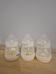 New 3 MAM Newborn Anti Colic Bottle with Teat Extra Slow Flow Self Sterilising and Easy Clean