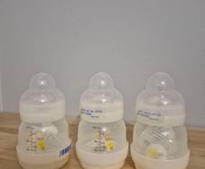 New 3 MAM Newborn Anti Colic Bottle with Teat Extra Slow Flow Self Sterilising and Easy Clean