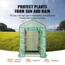 4.6 x 2.4 x 6.7 ft Greenhouse with Shelves, Set Up in Minutes, High Strength PE Cover with Doors & Windows and Steel Frame, Suitable for Planting and Storage, Green Image 3