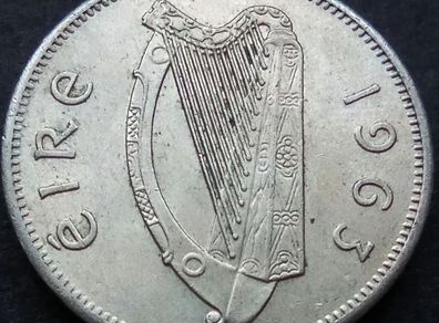 [#481] - Ireland 1963 | Irish 6p | 6 Pence | Wolfhound | KM.13a