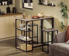 Dining table with stools/ Kitchen island/ Table set/ Table with chairs/ Table with storage/ 3 Pieces table set