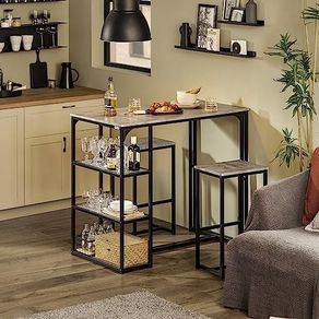 Dining table with stools/ Kitchen island/ Table set/ Table with chairs/ Table with storage/ 3 Pieces table set