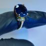 Royal Blue Sapphire Imitation 5.25 ct Gold plated Sterling silver 925 Image 7