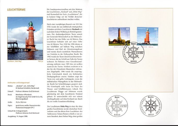 2006 Bundes Republic Deutschland (Germany) Federal Annual Stamp EFT Collection with 50 Images of contents