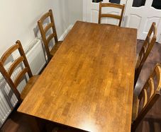 Hardwood Dining Table and 6 Chairs
