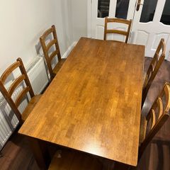Hardwood Dining Table and 6 Chairs
