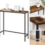 NEW SALE | Console Table, Slim Console Table for Hallway, Metal Frame, Industrial Compact Display Table, Sofa Table for Small Spaces, Entryway, Living Room, Sturdy, Rustic Brown Image 2
