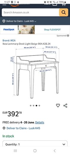 Desk and chair