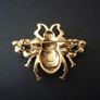 Honey Bee Pearl Crystal Brooch Pin Image 4