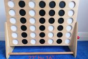 Large Wooden Game of Four in a Row (22" by 16")