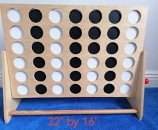 Large Wooden Game of Four in a Row (22" by 16")