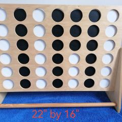 Large Wooden Game of Four in a Row (22" by 16")