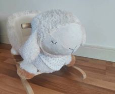 Wooden baby rocking  animal little sheep