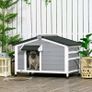 Wooden Dog Kennel for Outside, for Medium Dogs, b5Hx97L x72Wcm. Grey Image 8