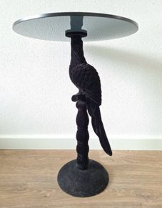 Vintage Parrot Side Table Needs Repair