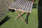 Folding wooden garden table