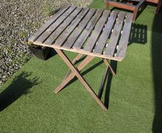 Folding wooden garden table