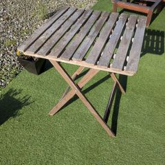 Folding wooden garden table