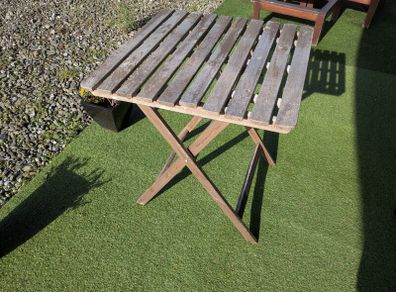Folding wooden garden table