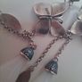 Silver butterfly earrings Image 6