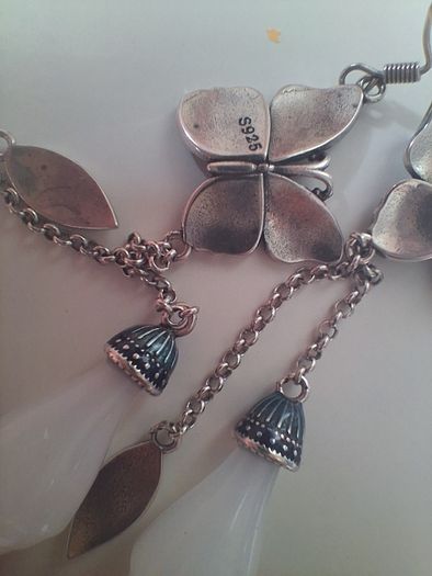 Silver butterfly earrings